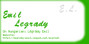 emil legrady business card